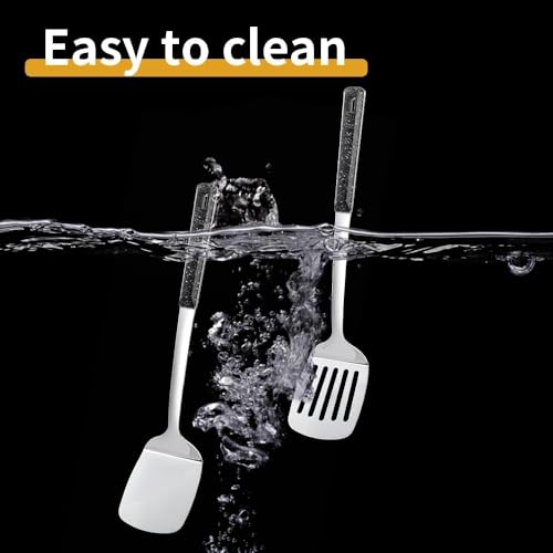 Stainless Steel Spatula with Heat Resistant Handle (2 Count)