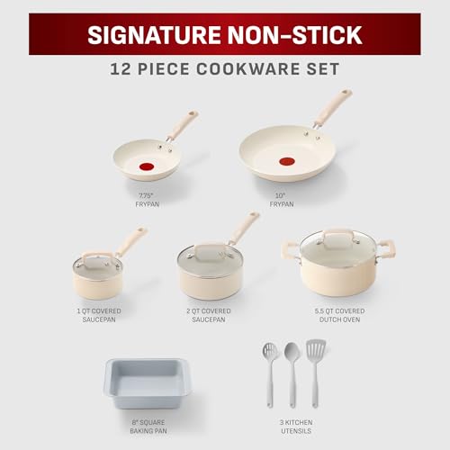 Signature Nonstick 12 Piece Cookware Set