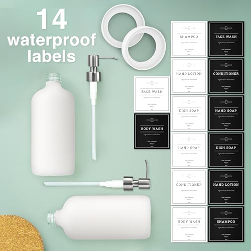 White Glass Soap Dispenser (2 Count)