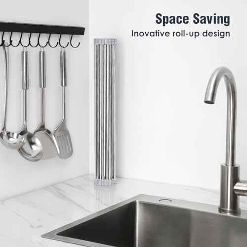 Roll Up Dish Drying Rack Over Sink