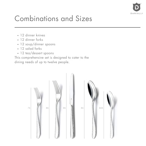 Hammered Silverware Set (12 Count)