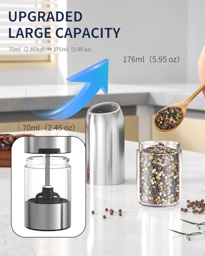 Gravity Electric Salt and Pepper Grinder Set (2 Count)