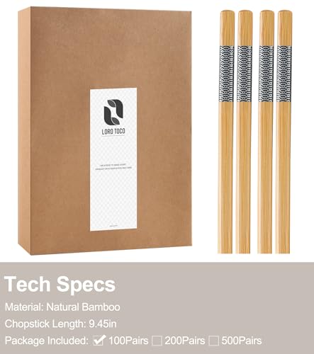 100 Pairs Bamboo Chopsticks