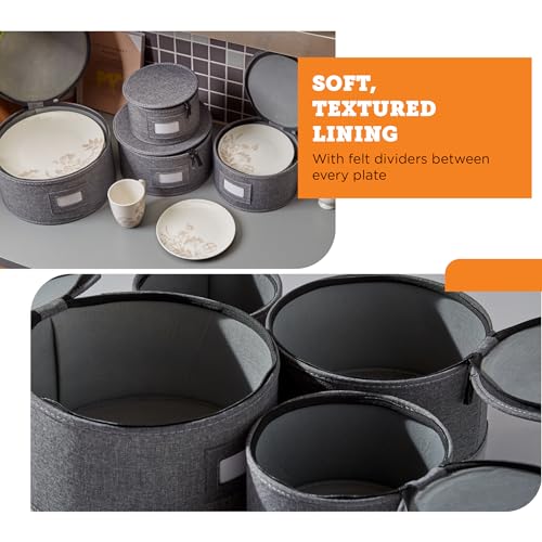4 Piece China Plate Storage Set