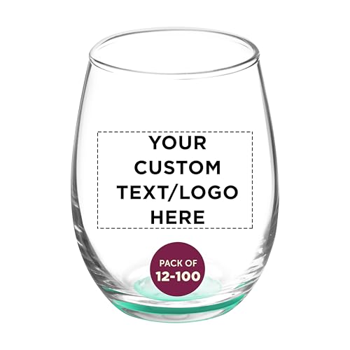 Custom Stemless Wine Glasses by ARC 5.5 oz Set of 12 (100 Count)