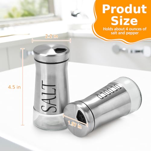 Salt and Pepper Shakers with Adjustable Pour Hole (2 Count)