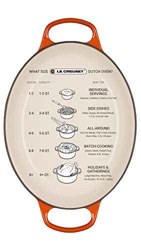 Enameled Cast Iron Oval Dutch Oven