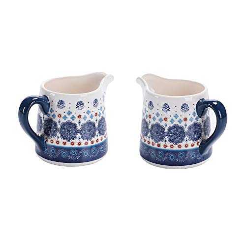 Blue Talavera Ceramic Sugar and Creamer Set