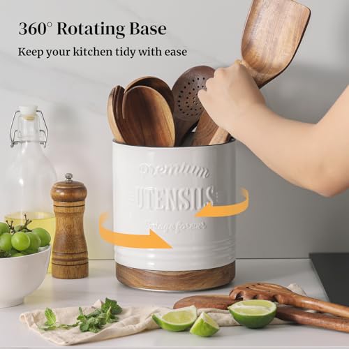 360° Rotating Extra Large Cooking Utensil Holder