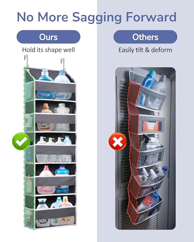 2 Pack 5 tier Over the Door Organizer Dark Gray (2 Count)