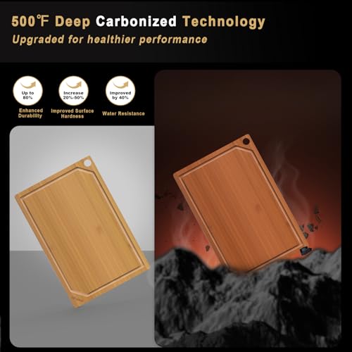 4 Pieces Extra Large Wooden Cutting Boards Set (4 Count)