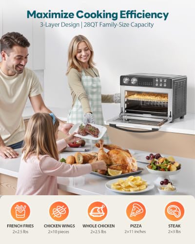 28QT Air Fryer Toaster Oven Combo