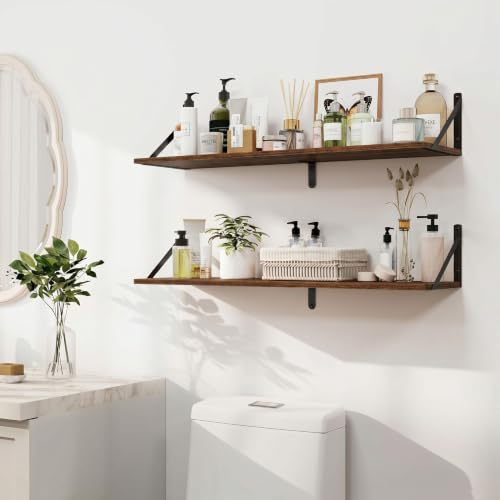 Black Deep Floating Shelves for Wall