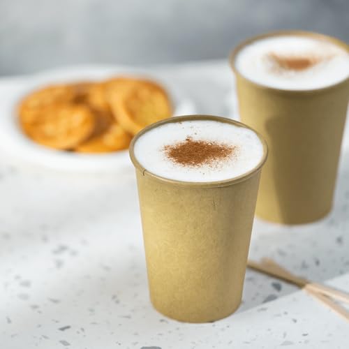 10oz Kraft Paper Coffee Cups [1 (1000 Count)