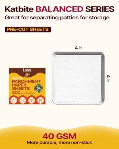 300 Pcs Burger Patty Paper Squares (300 Count)