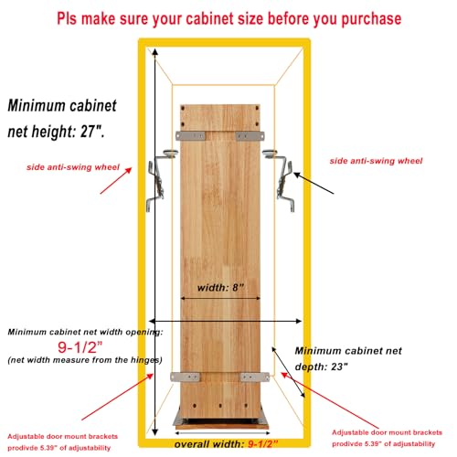Pull Out Spice Rack Cabinet Organizer