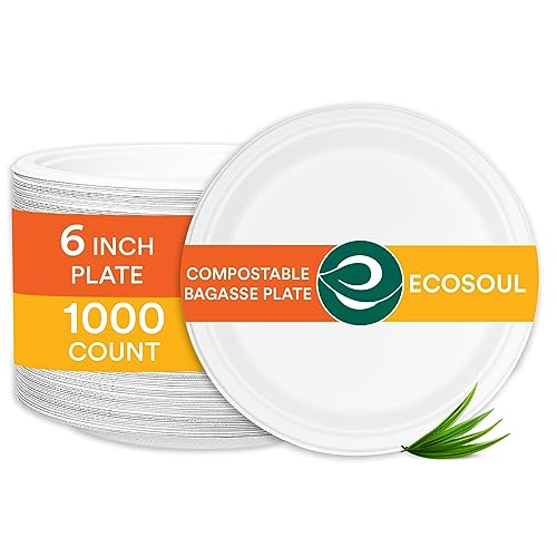 6 Inch Disposable Bagasse Paper Plates