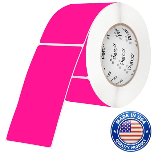 Neon Pink 3x5 Inch Perforated Sticker Labels