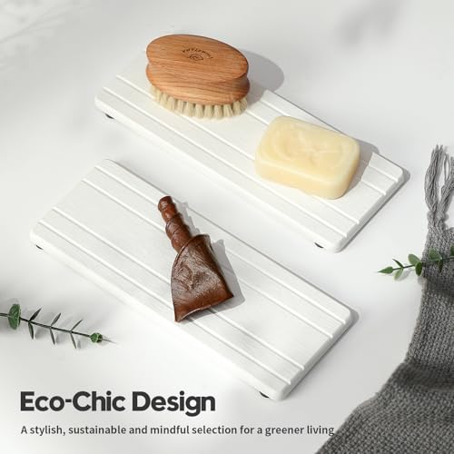 2PCS Diatomite Quick Stone Drying Tray Mat for Bathroom & Kitchen Counter (2 Count)