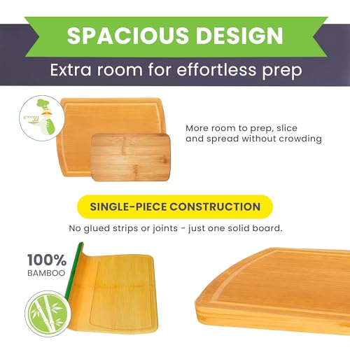 Extra Large Bamboo Cutting Board Set of 2 (2 Count)