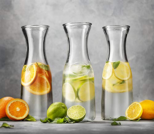 Glass Carafes with Lids (4 Count)