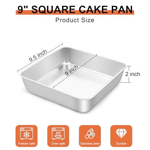 9 Inch Square Cake Pan (24.99 Count)
