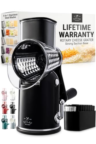 Rotary Cheese Grater 5 Blade Cheese Shredder