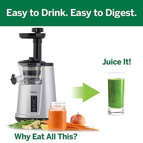 Juicer Cold Press 365 Vertical 65 RPM Slow Masticating Compact Extractor for Fruits and Vegetables with 3 Stage Auger & BPA