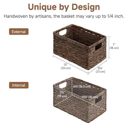 Storage Baskets for Organizing (2 Count)