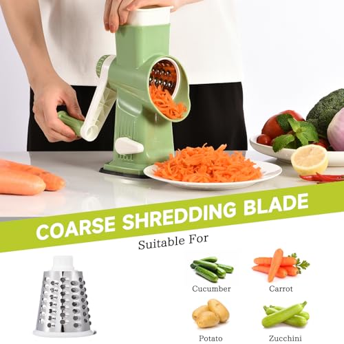 Rotary Cheese Grater Hand Crank Transparent