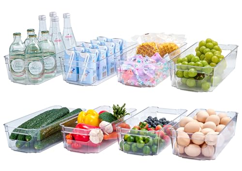 Clear Plastic Storage Bins (8 Count)
