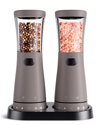 Electric Salt and Pepper Grinder Set with Storage Base (2 Count)