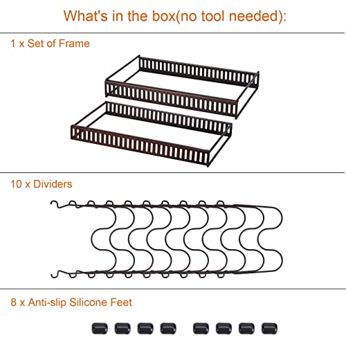 Pots and Pans Organizer Rack for Cabinet and Countertop