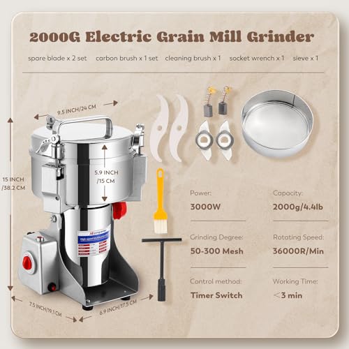 Grain Mill Grinder Commercial Spice Grinder