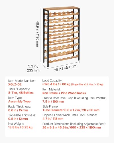 48 Bottle Wine Rack (48 Count)