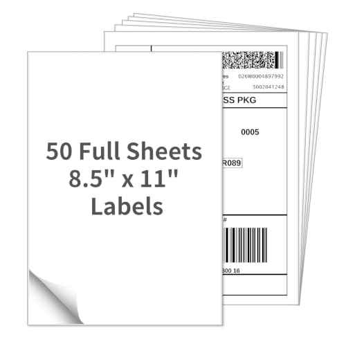 50 Labels 8.5x11 Labels Shipping Address Labels for Laser (50 Count)