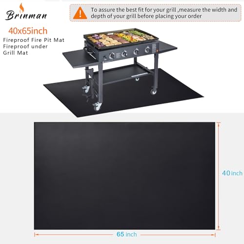 Large 65x40 inch under Grill Mats for Outdoor Grill