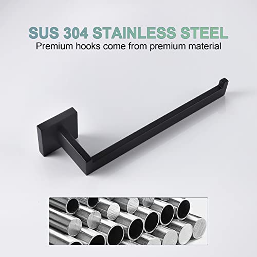 Black Towel Ring Hand Towel Racks Rods Bathroom Towel Rails Kitchen Hardware Stylish Stainless Steel