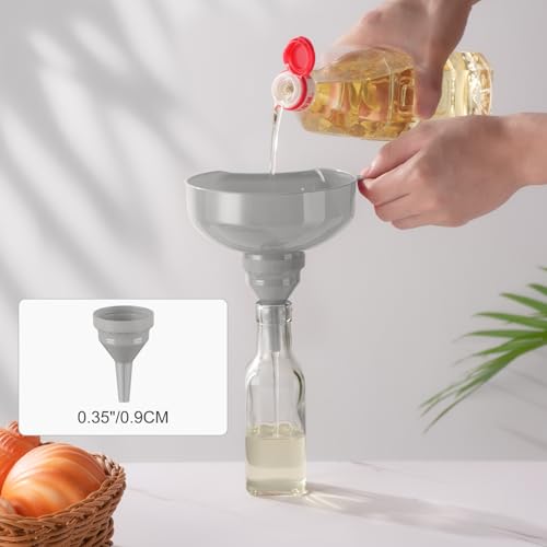 Wide Mouth Versatile Funnel for Kitchen Use for Filling Bottles (4 Count)