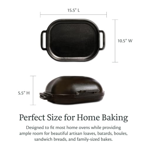 Challenger Bread Pan Cast Iron Loaf Pan with Lid + Care Kit for Artisan Sourdough and Homemade Bread Baking