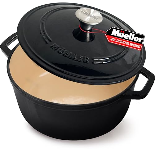 MUELLER HOME 7.5 QT Enameled Cast Iron Dutch Oven