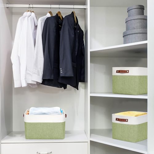Storage Bins Large Fabric Storage Baskets for Shelves 3 Pack (3 Count)