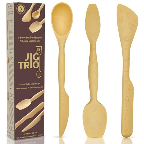 JIG TRIO Double Headed Silicone Spatula Set (3 Count)