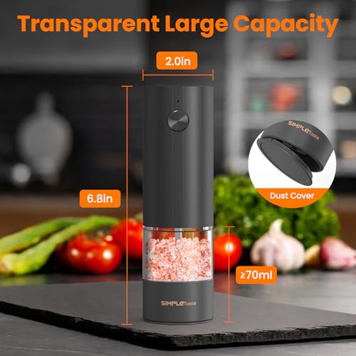 Electric Rechargeable Salt and Pepper Grinder Set (2 Count)