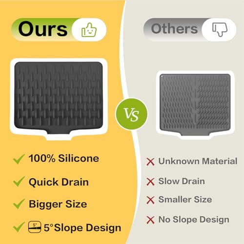 Silicone Dish Drying Mat for Kitchen Counter