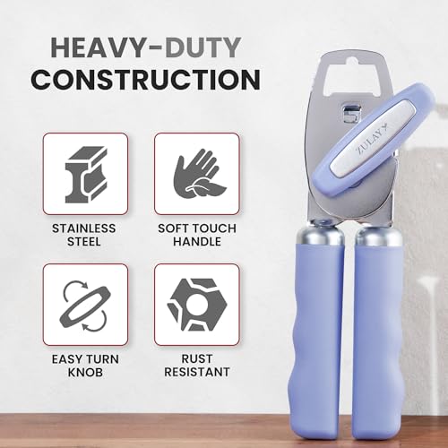 Heavy Duty Stainless Steel Can Opener Manual with Bottle Opener