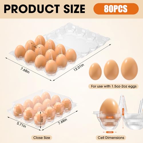 80 Pack Egg Cartons Cheap Bulk (80 Count)