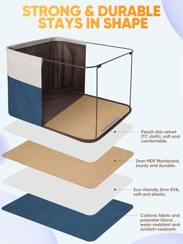 3 Pack Fabric Closet Storage Bins for Shelves (3 Count)