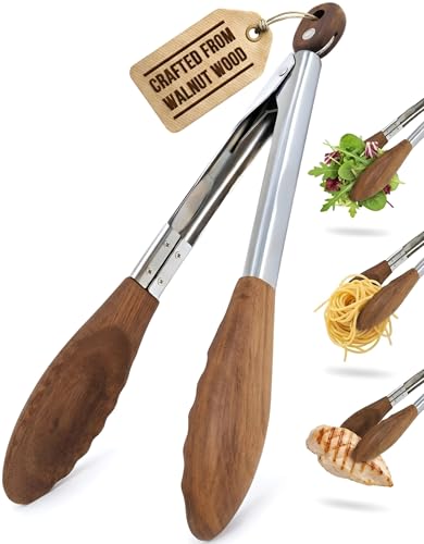 Walnut Wood Tongs for Cooking