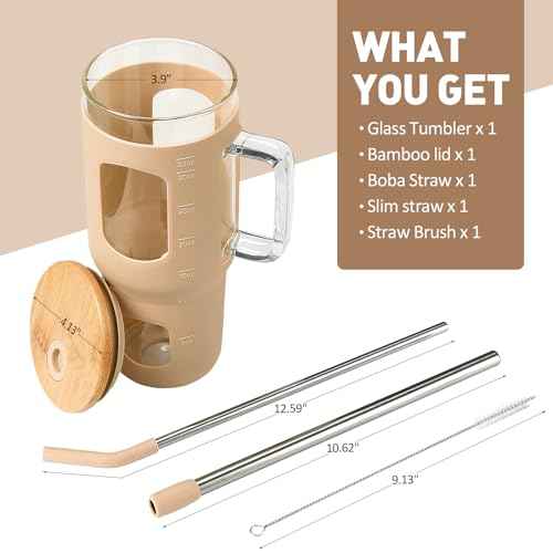Glass Tumbler with Lid